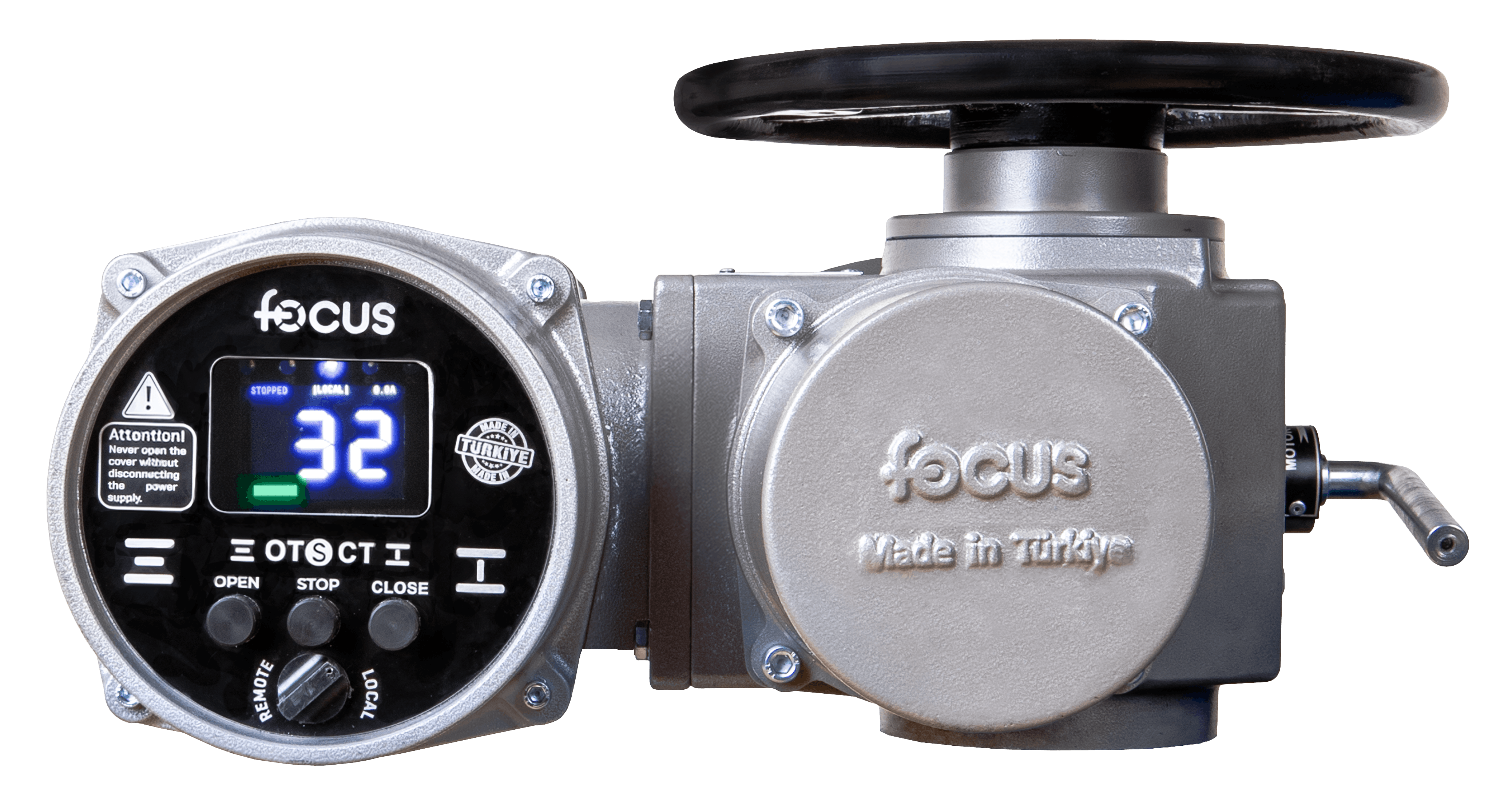 Modulating Multi-Turn Electric Actuator With Integral Control Unit + LCD Display